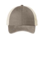 Port Authority Beach Wash Mesh Back Cap. C943 Taupe/ Stone