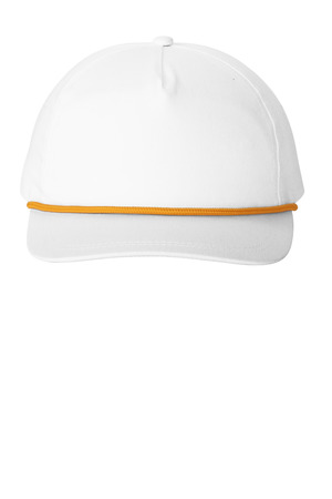 C962 - White/ Athletic Gold Port Authority Snapback Five-Panel Rope Cap C962 White/ Athletic Gold