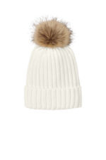Port Authority Faux Fur Pom Beanie C990 Marshmallow