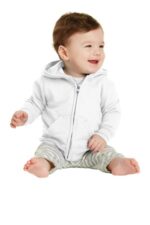 Port & Co Infant Core Fleece Full-Zip Hooded Sweatshirt. CAR78IZH White