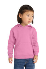 Port & Co Toddler Core Fleece Pullover Hooded Sweatshirt. CAR78TH Candy Pink