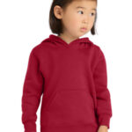 Port & Co Toddler Core Fleece Pullover Hooded Sweatshirt. CAR78TH Red