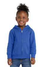 Port & Co Toddler Core Fleece Full-Zip Hooded Sweatshirt. CAR78TZH Royal