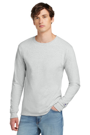 Champion Heritage 5.2-Oz Jersey Long Sleeve Tee CC8C Ash
