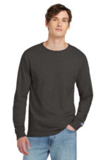 Champion Heritage 5.2-Oz Jersey Long Sleeve Tee CC8C Charcoal Heather