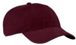 Port Authority Brushed Twill Low Profile Cap. CP77 Maroon
