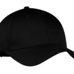 Port Authority Six-Panel Twill Cap. CP80 Black