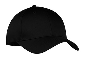 CP80 - Black Port Authority Six-Panel Twill Cap. CP80 Black