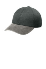 Port Authority Two-Tone Pigment-Dyed Cap. CP83 Black/ Pebble
