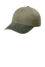 Port Authority Two-Tone Pigment-Dyed Cap. CP83 Khaki/ Hunter