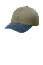 Port Authority Two-Tone Pigment-Dyed Cap. CP83 Khaki/ Navy