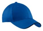 Port Authority Cotton Twill Sandwich Bill Cap. CP85 Royal/ Black