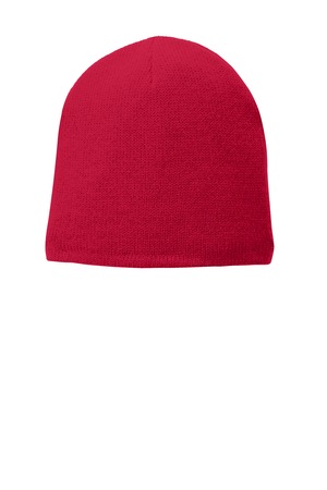 Port Authority Fleece-Lined Beanie Cap. CP91L Athletic Red