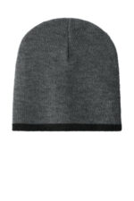 Port Authority Beanie Cap. CP91 Athletic Oxford/ Black