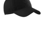 Port Authority Soft Brushed Canvas Cap. CP96 Black