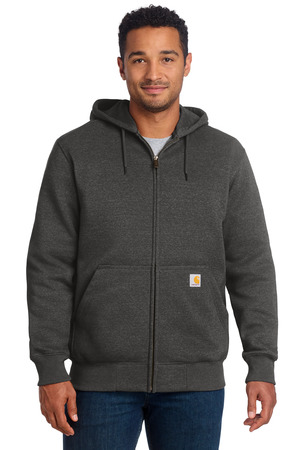 Carhartt Rain Defender Paxton Heavyweight Hooded Zip-Front Sweatshirt. CT100614 Carbon Heather