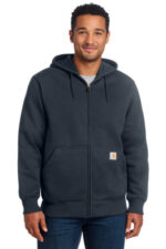 Carhartt Rain Defender Paxton Heavyweight Hooded Zip-Front Sweatshirt. CT100614 New Navy