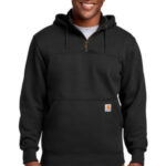 Carhartt Rain Defender Paxton Heavyweight Hooded Zip Mock Sweatshirt. CT100617 Black