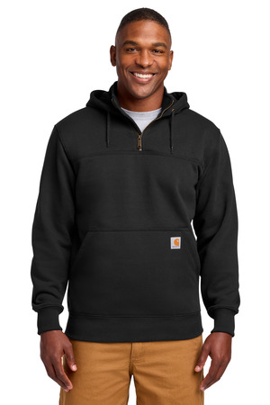 Carhartt Rain Defender Paxton Heavyweight Hooded Zip Mock Sweatshirt. CT100617 Black