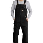 Carhartt Duck Unlined Bib Overalls. CT102776 Black