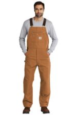 Carhartt Duck Unlined Bib Overalls. CT102776 Carhartt Brown