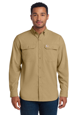 Carhartt Force Solid Long Sleeve Shirt CT105291 Dark Khaki