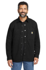 Carhartt Rugged Flex Fleece-Lined Shirt Jac CT105532 Black