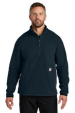 Carhartt Textured 1/2-Zip Fleece Jacket CT106417 Navy