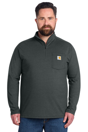 Carhartt Force 1/4-Zip Long Sleeve T-Shirt CT106660 Carbon Heather