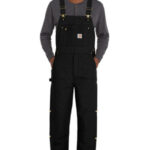 Carhartt Firm Duck Insulated Bib Overalls CT106672 Black