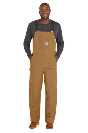 Carhartt Firm Duck Insulated Bib Overalls CT106672 Carhartt Brown
