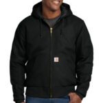 Carhartt Quilted-Flanne-Lined Duck Active Jac. CT106677 Black