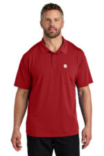 Carhartt Force Snag-Resistant Pocket Polo CT106880 Crimson Red