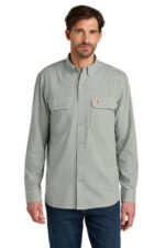 Carhartt Rugged Flex Plaid Long Sleeve Shirt CT107109 Check Steel Malt