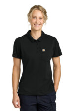 Carhartt Women's FLD & RSCU Polo CTC12119 Black