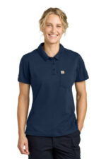 Carhartt Women's FLD & RSCU Polo CTC12119 Dark Navy