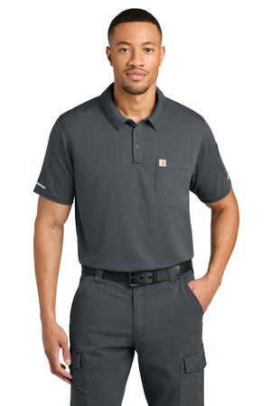 Carhartt FLD & RSCU Polo CTC16119 Pewter
