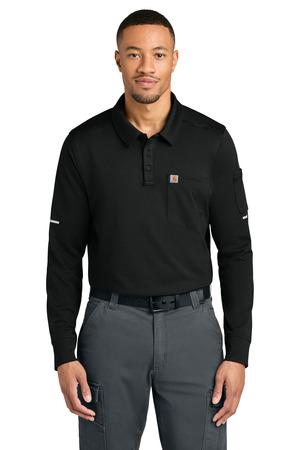 Carhartt FLD & RSCU Long Sleeve Polo CTC16129 Black