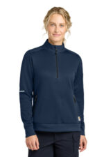 Carhartt Women's FLD & RSCU 1/2-Zip Mid-Layer CTC82912 Dark Navy