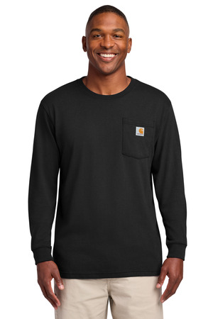 Carhartt Workwear Pocket Long Sleeve T-Shirt. CTK126 Black