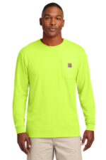 Carhartt Workwear Pocket Long Sleeve T-Shirt. CTK126 Brite Lime