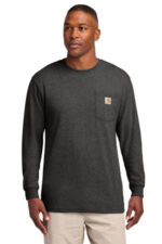 Carhartt Workwear Pocket Long Sleeve T-Shirt. CTK126 Carbon Heather