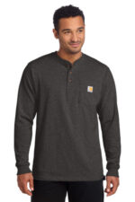 Carhartt Long Sleeve Henley T-Shirt CTK128 Carbon Heather