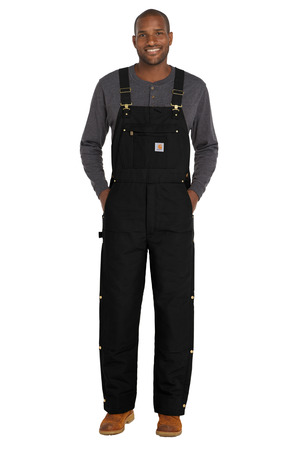 Carhartt Short Firm Duck Insulated Bib Overalls CTS106672 Black