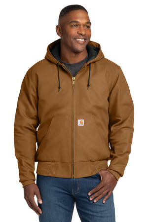 Carhartt Tall Quilted-Flannel-Lined Duck Active Jac. CTT106677 Carhartt Brown