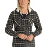 Eddie Bauer Women's Woodland Shirt Jac EB229 Grey Steel/ Bone