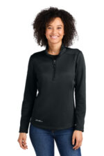 Eddie Bauer Women's Smooth Mid Layer Fleece 1/2-Zip EB2370 Black