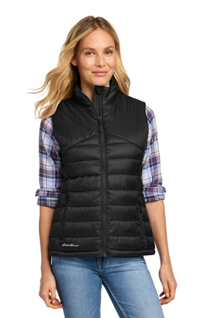 Eddie Bauer Women's Quilted Vest EB513 Deep Black