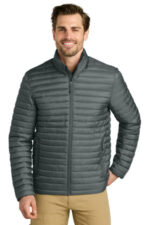 Eddie Bauer Packable Quilted Full-Zip EB514 Metal Grey