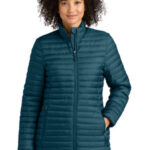 Eddie Bauer Women's Packable Quilted Full-Zip EB515 Adriatic Blue